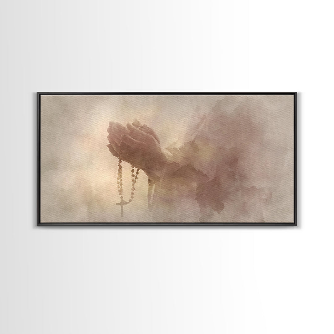 Sacred Reading – Framed Canvas Print – Christian Art Canvas – Christian Wall Art – Christian Christmas Art – Christian Decor – Modern Chris