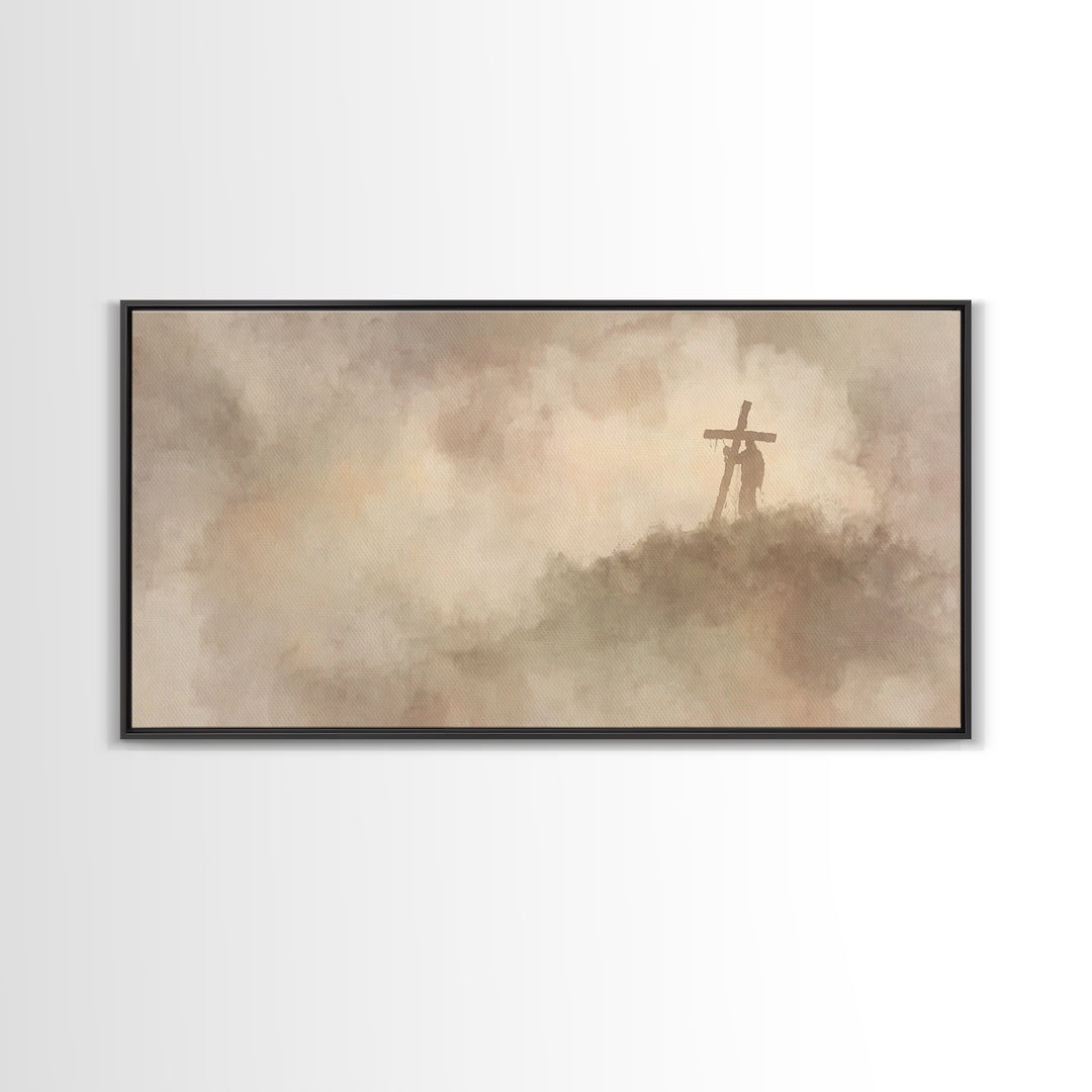 Path Of Mercy – Framed Canvas Print – Christian Wall Art – Jesus Painting – Christian Art Canvas – Moody Christian Art