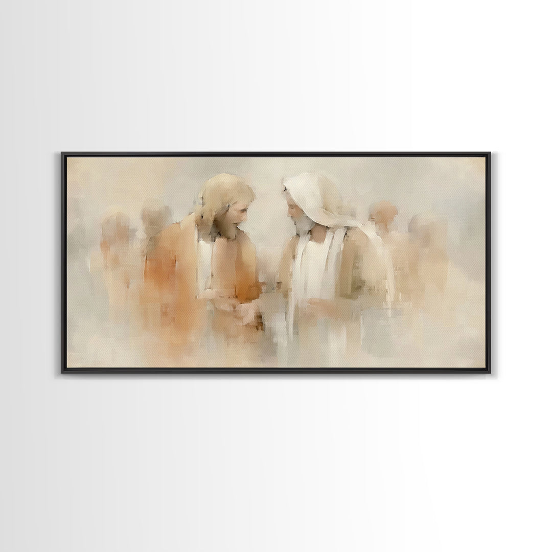 Sacred Counsel – Framed Canvas Print – Christian Art Canvas – Jesus Painting – Christian Wall Art – Christian Christmas