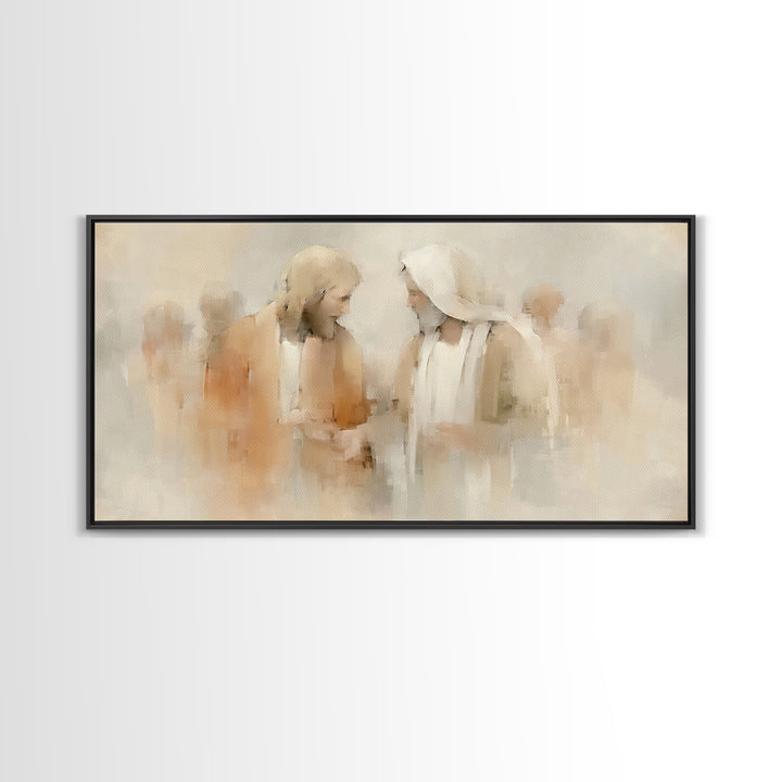 Sacred Counsel – Framed Canvas Print – Christian Art Canvas – Jesus Painting – Christian Wall Art – Christian Christmas