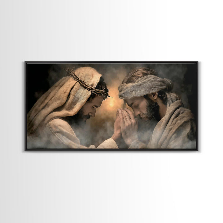 Crown of Mercy – Framed Canvas Print – Christian Wall Art – Jesus Painting – Christian Art Canvas – Christmas Art