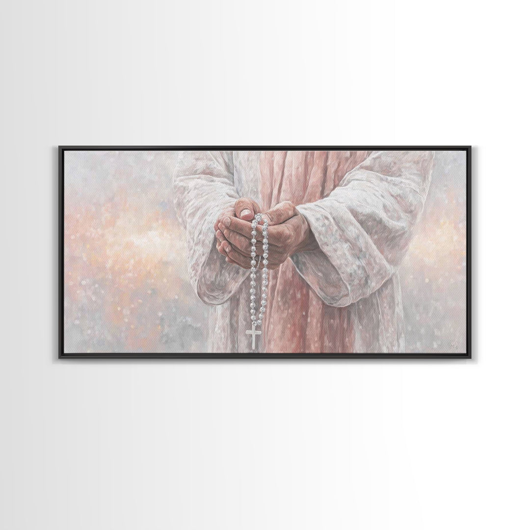 Merciful Hands | Framed Canvas Print | Christian Wall Art | Christian Art Canvas | Christian Decor | Christian Art Gift | Modern Christian