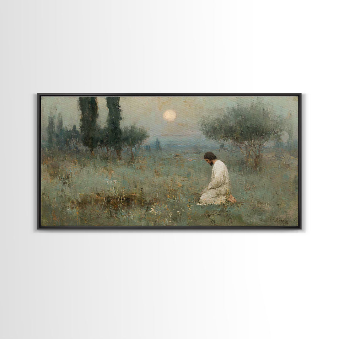 Childlike Faith – Framed Canvas Print – Christian Wall Art – Jesus Painting – Christian Art Work – Modern Christian Art – Christian Christm