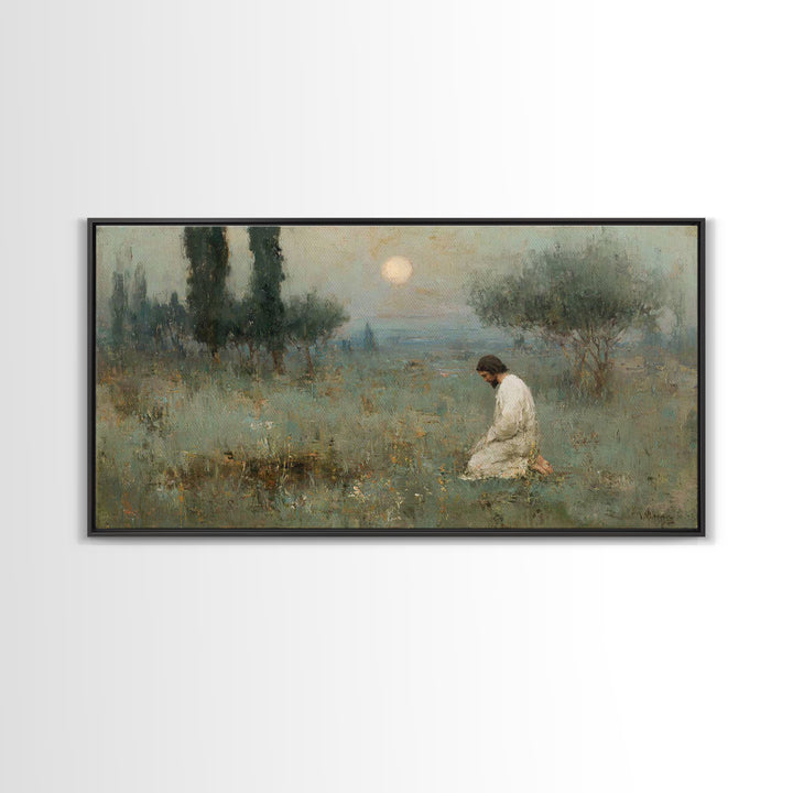Childlike Faith – Framed Canvas Print – Christian Wall Art – Jesus Painting – Christian Art Work – Modern Christian Art – Christian Christm