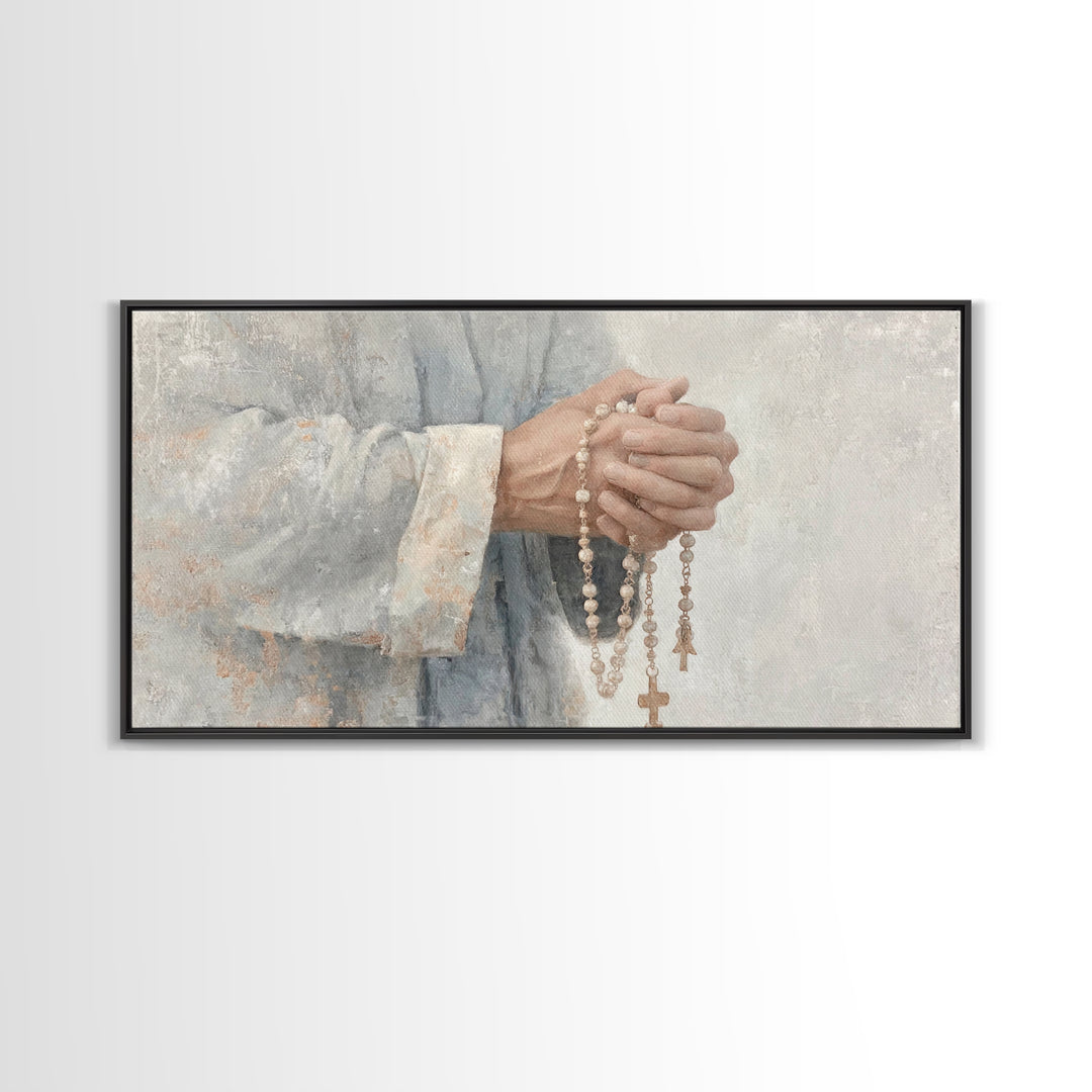 Hands Of Mercy – Framed Canvas Print – Christian Wall Art – Christian Art Canvas – Christian Decor – Modern Christian Art – Christian Art G