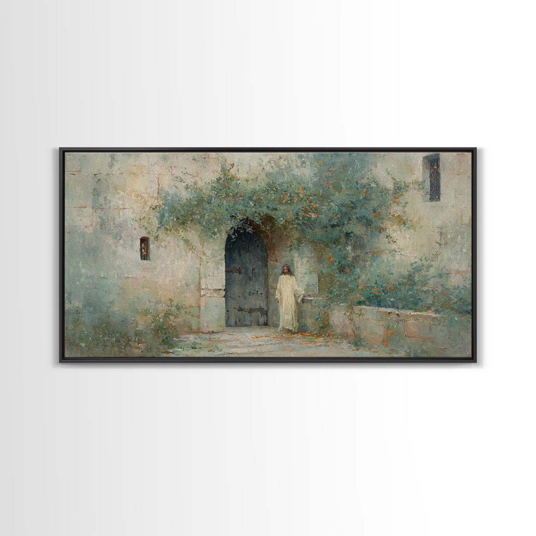 Quiet Calling, Framed Canvas Print, Christian Wall Art, Christian Art Canvas, Jesus Painting, Moody Christian Art, Christian Home Decor