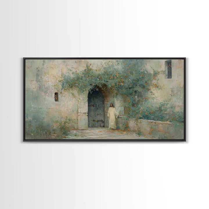 Quiet Calling, Framed Canvas Print, Christian Wall Art, Christian Art Canvas, Jesus Painting, Moody Christian Art, Christian Home Decor