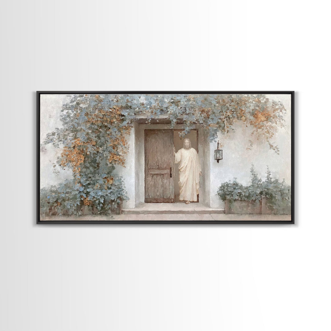 Welcoming Grace – Framed Canvas Print – Jesus Painting – Christian Art Canvas – Christian Wall Art – Subtle Christian Art – Christian Gift
