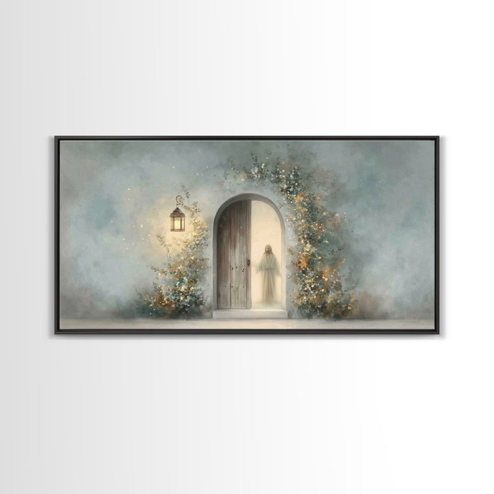 Lantern Of Peace – Framed Canvas Print – Christian Art Print – Christian Wall Art – Jesus Painting – Modern Christian Art – Christian Gift