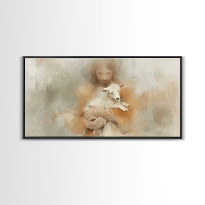 Arms Of Grace – Framed Canvas Print – Christian Art Canvas – Jesus Painting – Subtle Christian Art – Christian Wall Art – Christmas Art Pri