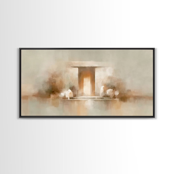 Radiant Tomb – Framed Canvas Print – Christian Art Canvas – Christian Wall Art – Jesus Painting – Christian Christmas Art – Christian Decor