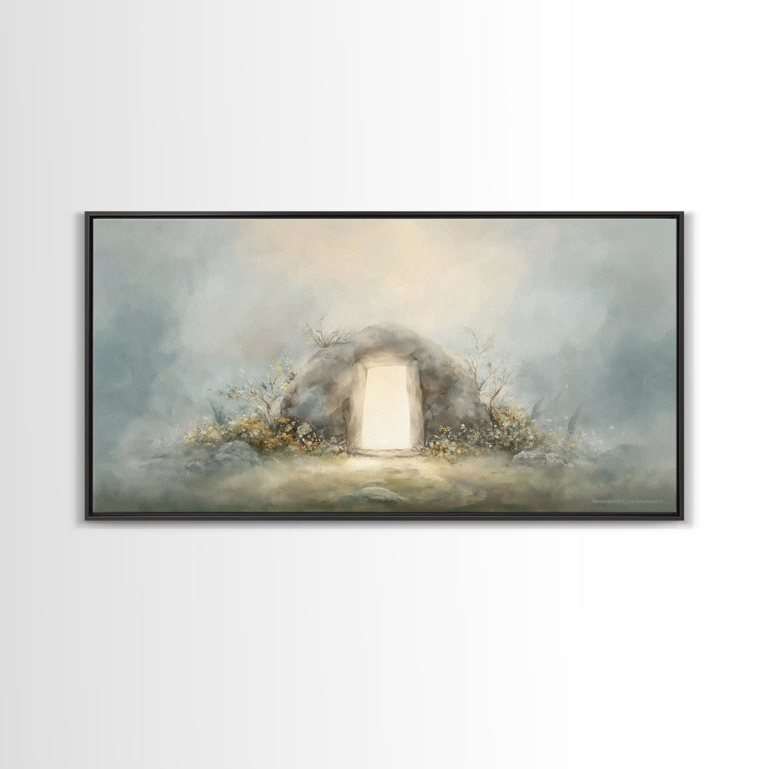Eternal Dawn | Framed Canvas Print | Christian Art | Christian Wall Art | Jesus Painting | Large Christian Art | Christmas Art