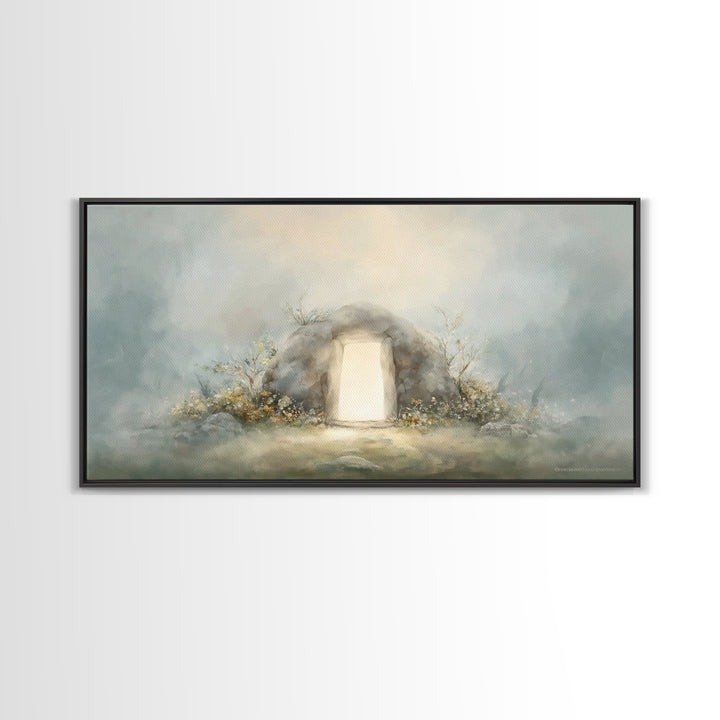 Eternal Dawn | Framed Canvas Print | Christian Art | Christian Wall Art | Jesus Painting | Large Christian Art | Christmas Art