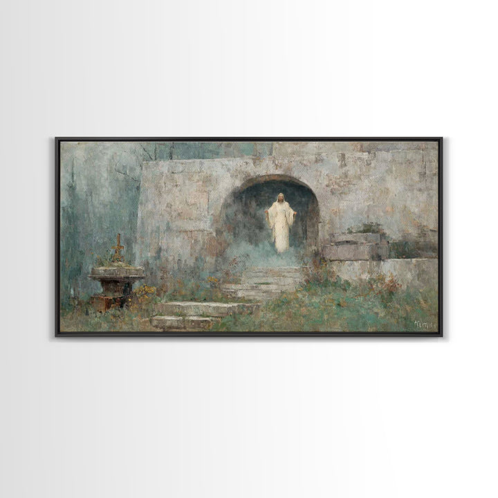 Stone Passage – Framed Canvas Print – Christian Art Canvas – Christian Wall Art – Jesus Painting – Modern Christian Art – Christian Decor