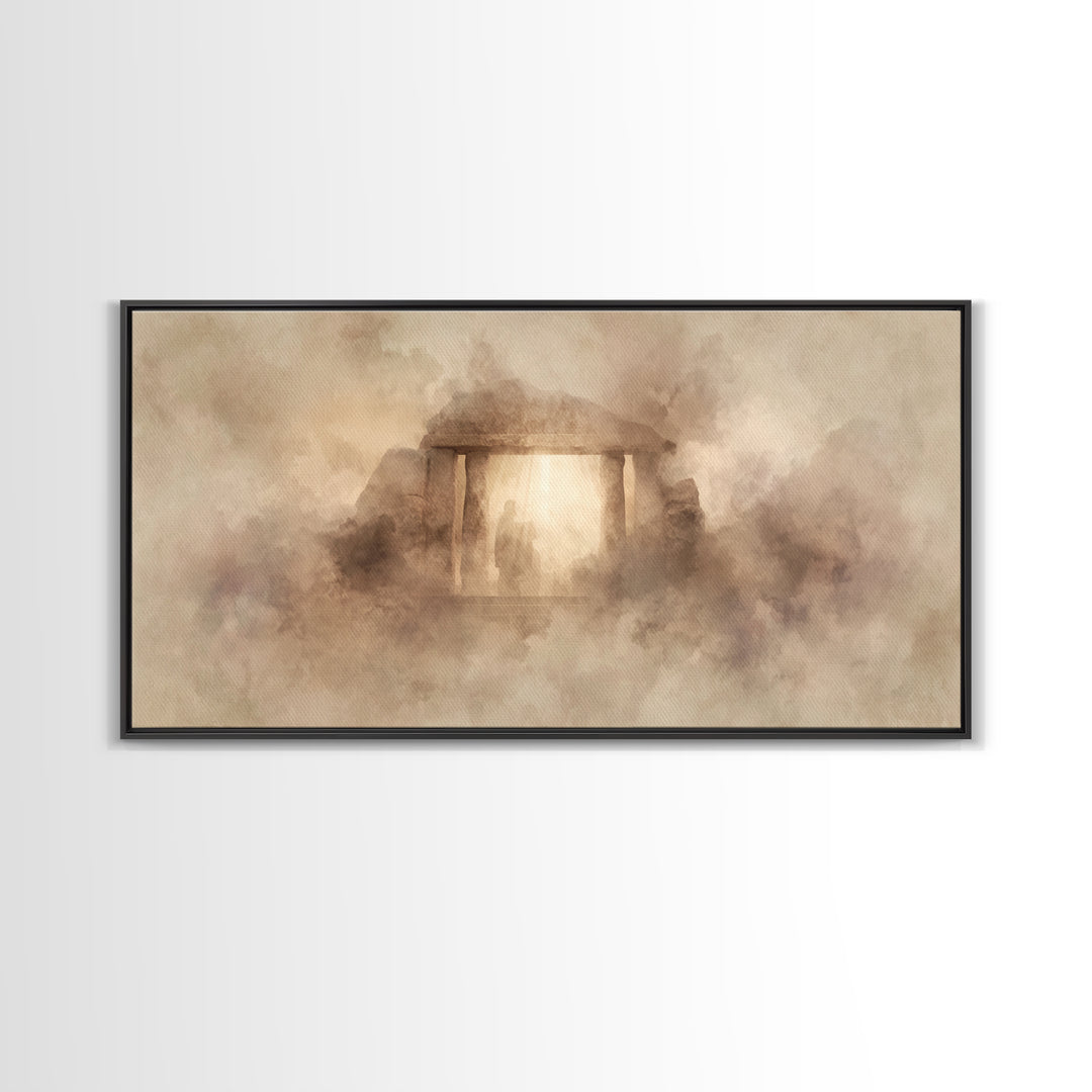 Holy Ascent | Framed Canvas Print | Christian Art Canvas | Christian Wall Art | Jesus Painting | Christian Christmas Art | Christian Gift
