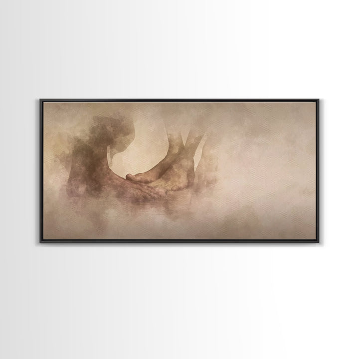 Sacred Steps, Framed Canvas Print, Christian Art Canvas, Christian Wall Art, Christian Painting, Subtle Christian Art, Christian Art Gift