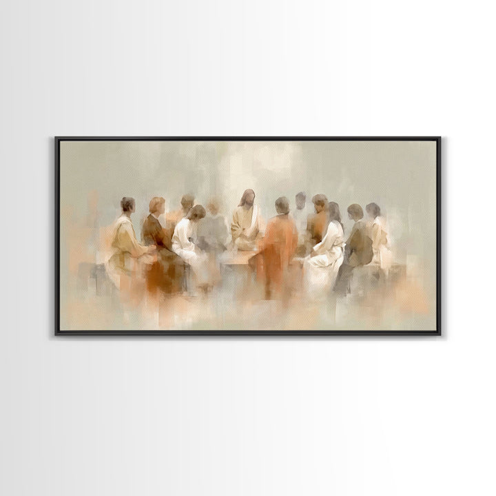 Table Of Light | Framed Canvas Print | Christian Art Canvas | Christian Wall Art | Jesus Painting | Minimalist Christian Art | Christian De
