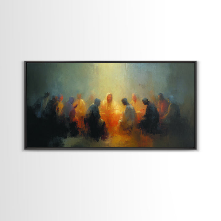 Midnight Supper – Framed Canvas Print – Christian Wall Art – Jesus Painting – Christian Art Canvas – Christian Decorations – Christian Art