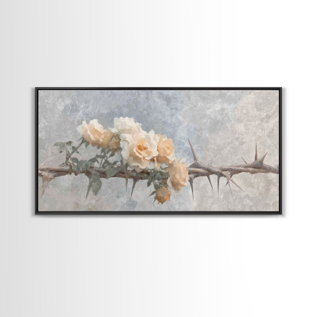 Crown Of Hope | Framed Canvas Print | Christian Art Canvas | Christian Wall Art | Christian Decor | Subtle Christian Art | Christian Painti