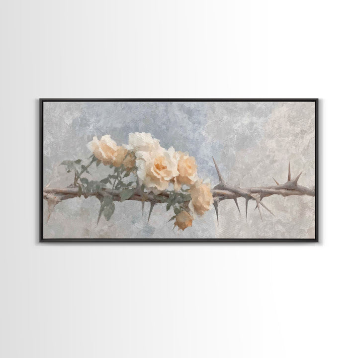 Crown Of Hope | Framed Canvas Print | Christian Art Canvas | Christian Wall Art | Christian Decor | Subtle Christian Art | Christian Painti