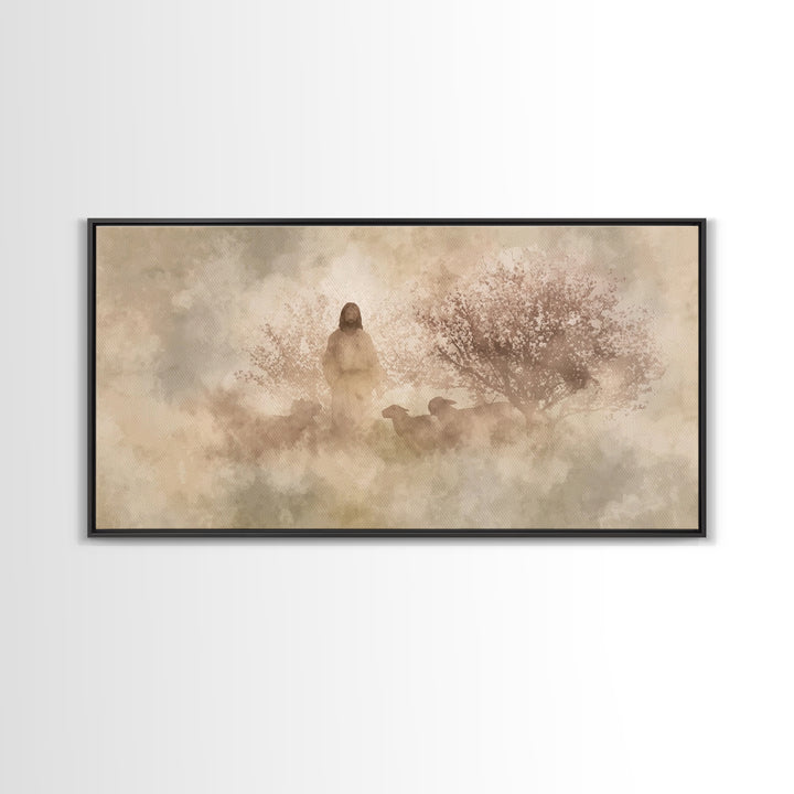 Shepherd Of Eternal Grace – Framed Canvas Print – Christian Wall Art – Jesus Art – Christian Decor – Christmas Art – Christian Gift Ideas
