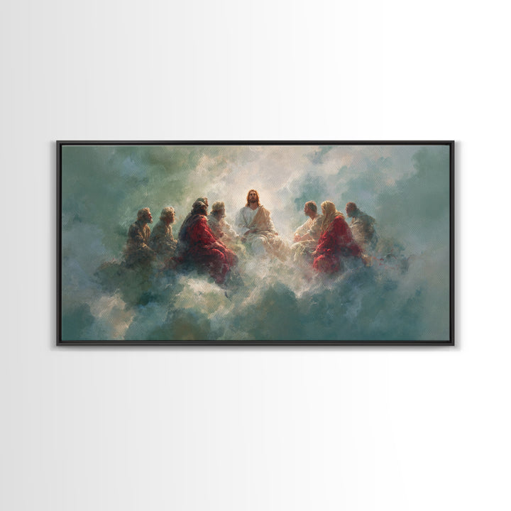 Heavenly Counsel – Framed Canvas Print – Christian Wall Art – Jesus Painting – Christian Art Canvas – Large Christian Art – Christian Gift