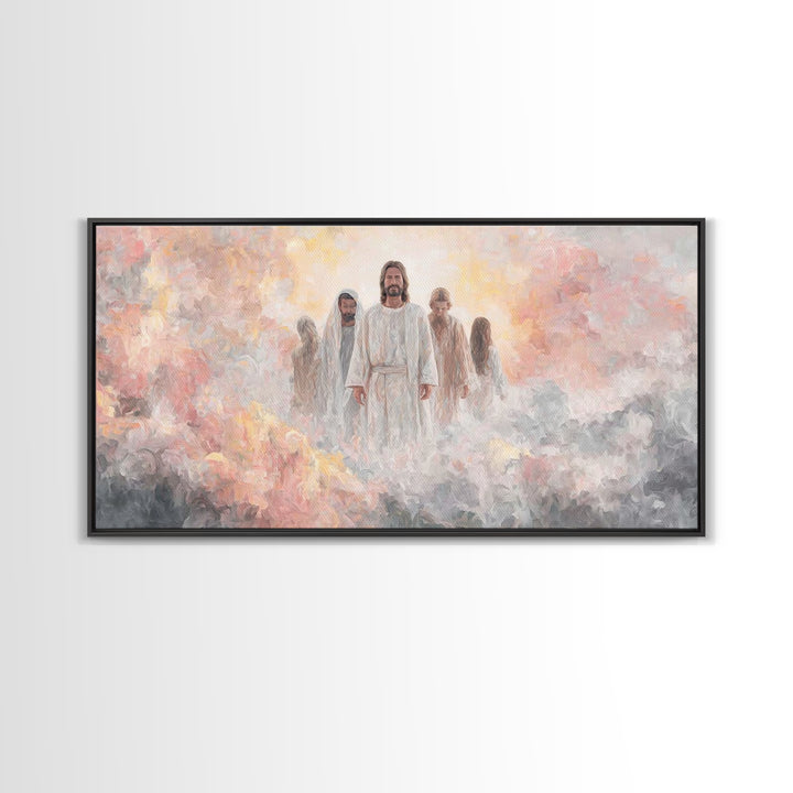 Sacred Assembly – Framed Canvas Print – Christian Art Canvas – Jesus Painting – Christian Art Work – Modern Christian Art – Large Christian