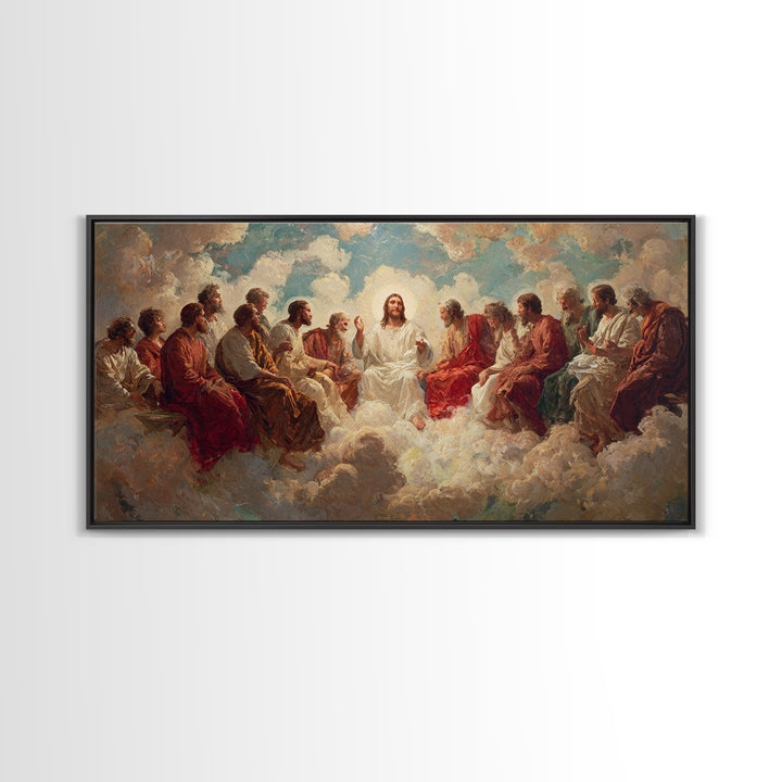 Rising In Radiance – Framed Canvas Print – Christian Wall Art – Jesus Painting Canvas – Christian Art Gift – Christian Christmas Art – Mode
