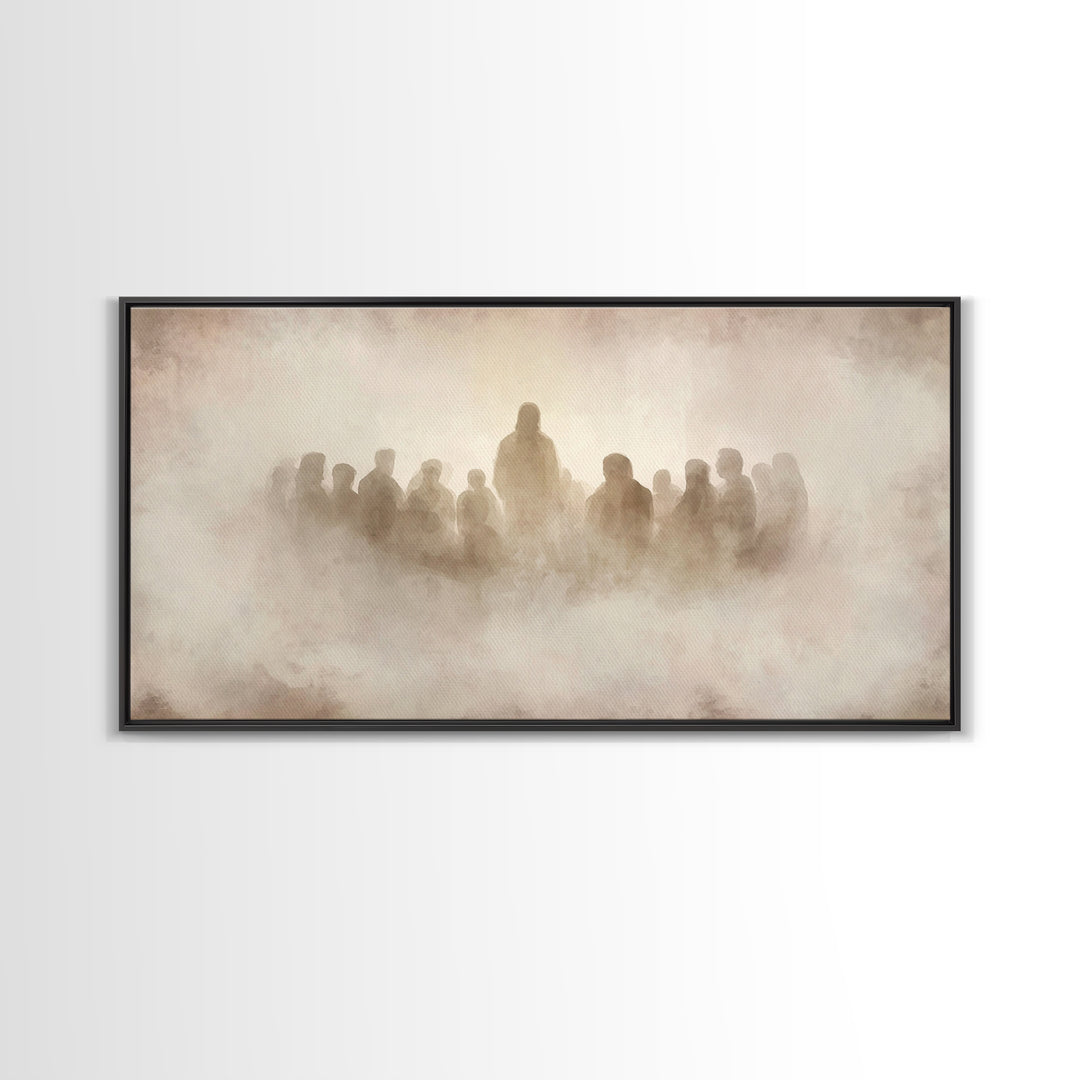 Gathered In Light – Framed Canvas Print – Christian Art Canvas – Christian Wall Art – Jesus Art Print – Christian Decoration – Modern Chris