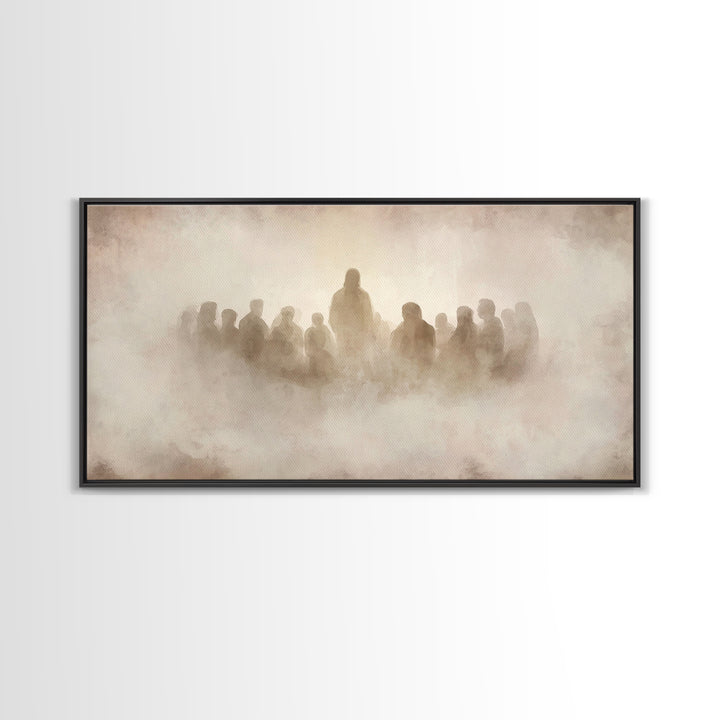 Gathered In Light – Framed Canvas Print – Christian Art Canvas – Christian Wall Art – Jesus Art Print – Christian Decoration – Modern Chris