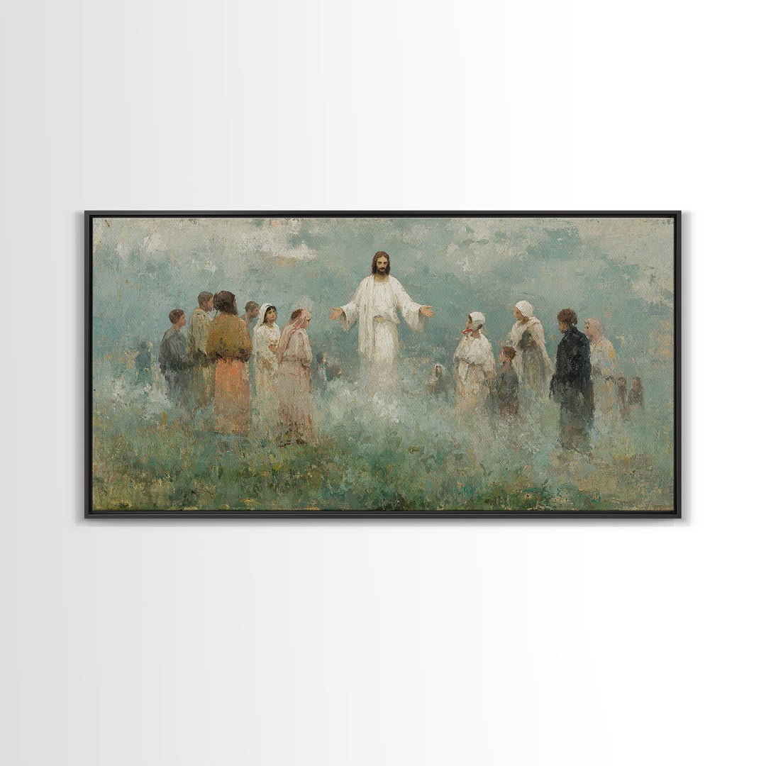 Holy Communion – Framed Canvas Print – Christian Art Print – Christian Wall Art – Jesus Canvas Art – Christian Art Gift – Large Christian P