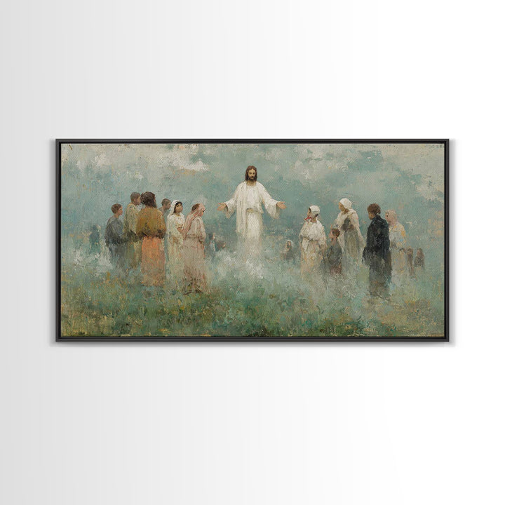 Holy Communion – Framed Canvas Print – Christian Art Print – Christian Wall Art – Jesus Canvas Art – Christian Art Gift – Large Christian P