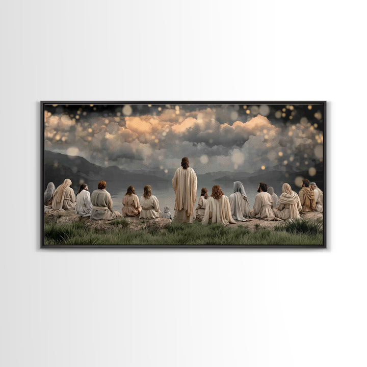 Dawn Of Mercy – Framed Canvas Print – Christian Wall Art – Jesus Painting – Christian Art Canvas – Christian Christmas Art – Christian Deco