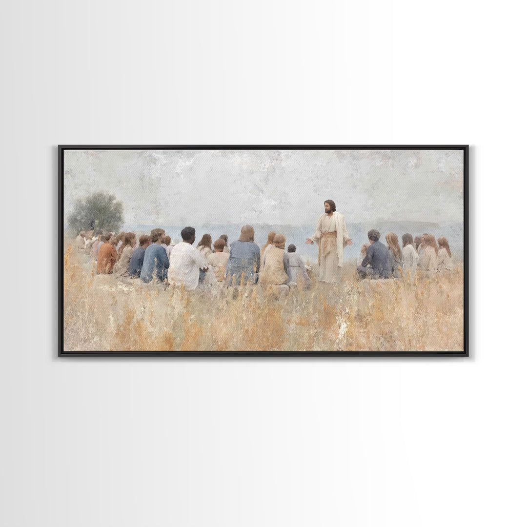 Quiet Revelation – Framed Canvas Print – Christian Art Canvas – Jesus Painting – Moody Christian Art – Christian Wall Art – Christian Chris