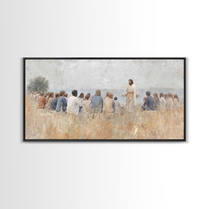 Quiet Revelation – Framed Canvas Print – Christian Art Canvas – Jesus Painting – Moody Christian Art – Christian Wall Art – Christian Chris