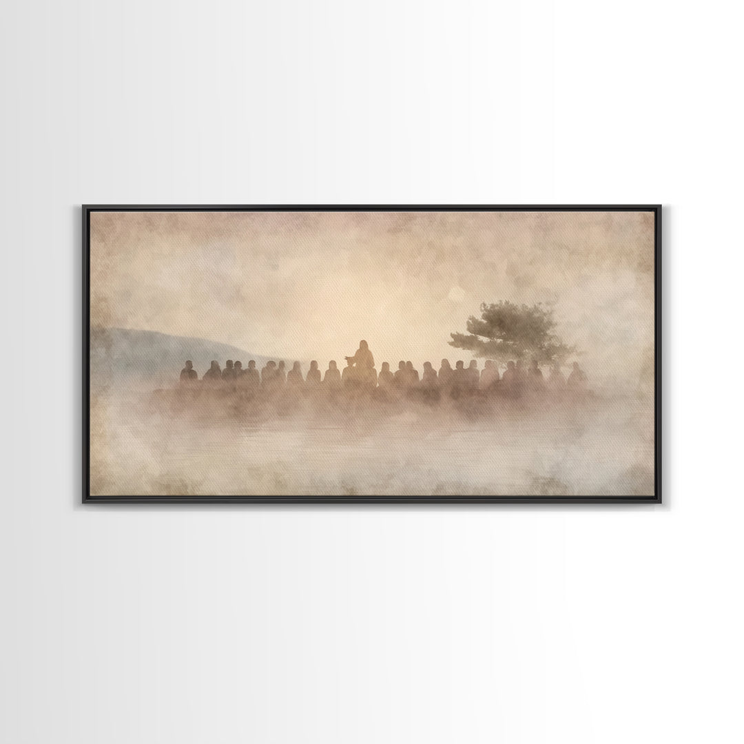Light Of Salvation – Framed Canvas Print – Christian Art Canvas – Vintage Christian Art – Christian Wall Art – Jesus Painting – Christmas A