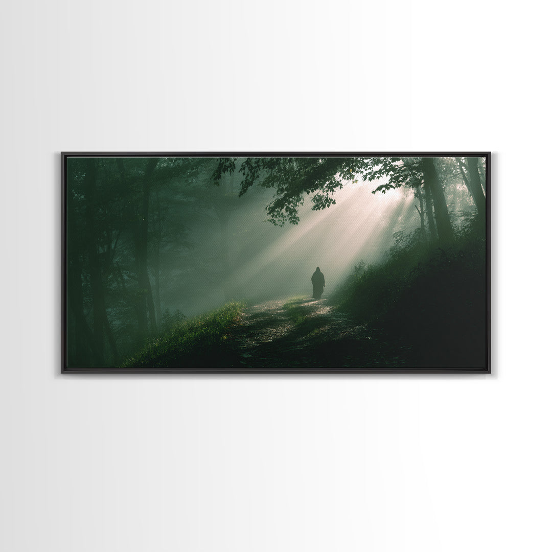 Path Of Mercy – Framed Canvas Print – Christian Art Canvas – Moody Christian Art – Jesus Painting – Christian Wall Art – Christian Gift Ide