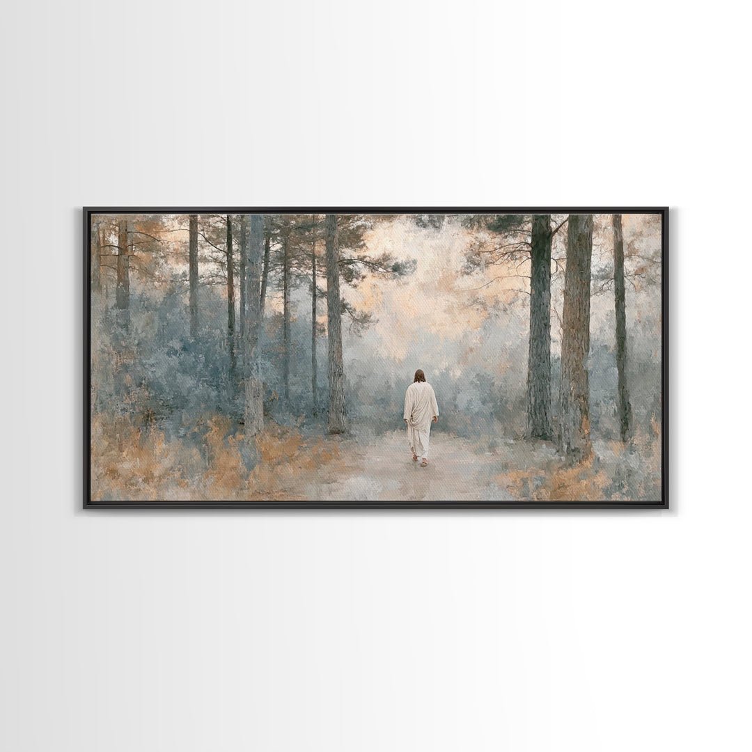 Forest Of Peace – Framed Canvas Print – Christian Art Canvas – Christian Wall Art – Jesus Painting – Subtle Christian Art – Christian Art G