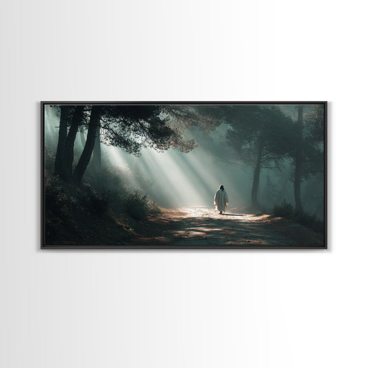 Sacred Silence – Framed Canvas Print – Christian Art Canvas – Christian Wall Art – Jesus Painting – Christian Art Work – Minimalist Christi