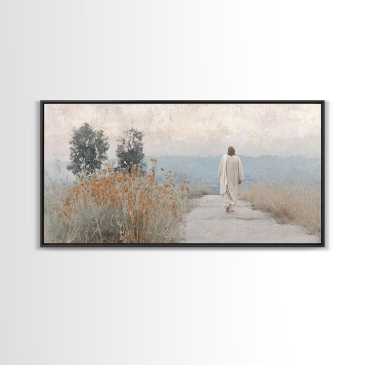 Horizon Of Peace | Framed Canvas Print | Christian Art Canvas | Jesus Painting | Christian Decor | Christmas Art