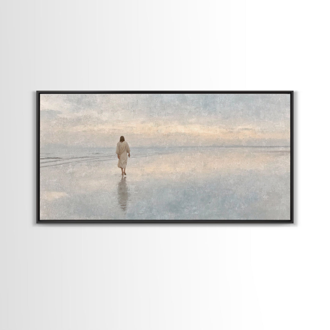 Dawn Of Mercy – Framed Canvas Print – Christian Wall Art – Jesus Painting – Christian Art Canvas – Christian Christmas Art – Christian Gift