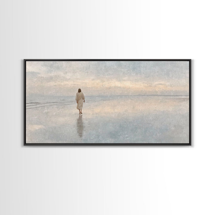 Dawn Of Mercy – Framed Canvas Print – Christian Wall Art – Jesus Painting – Christian Art Canvas – Christian Christmas Art – Christian Gift