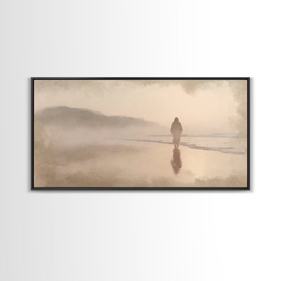 Calm Redeemer – Framed Canvas Print – Christian Art Canvas – Christian Wall Art – Jesus Painting – Christian Christmas Art – Moody Christia