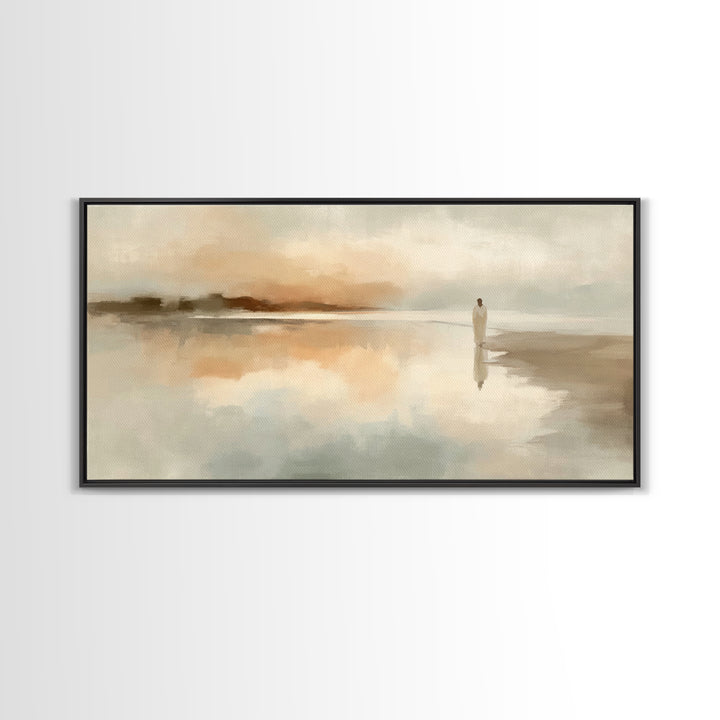 Misty Covenant – Framed Canvas Print – Christian Art – Jesus Painting – Christian Wall Art – Christian Art Canvas – Subtle Christian Art
