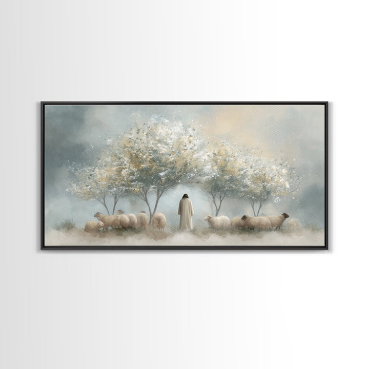 Blossom Keep – Framed Canvas Print – Christian Art Print – Christian Art Canvas – Christian Wall Art – Jesus Painting – Modern Christian Pa