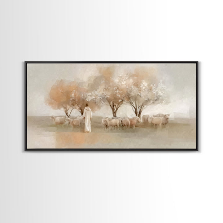 Pasture Bloom – Framed Canvas Print – Christian Wall Art – Christian Art Canvas – Christian Painting – Subtle Christian Paintings – Christi