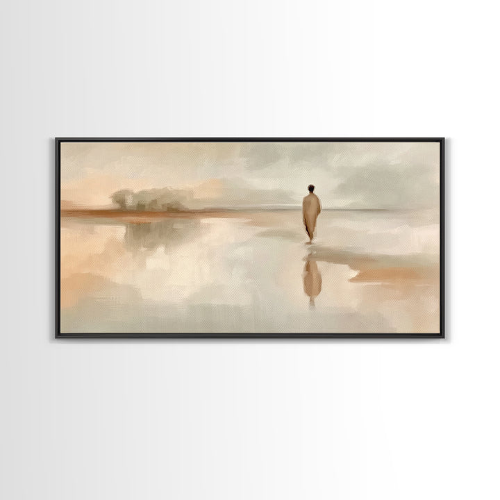 Gentle Spirit Trail | Framed Canvas Print | Christian Art Canvas | Christian Wall Art | Jesus Painting | Christian Gift Ideas | Christmas A