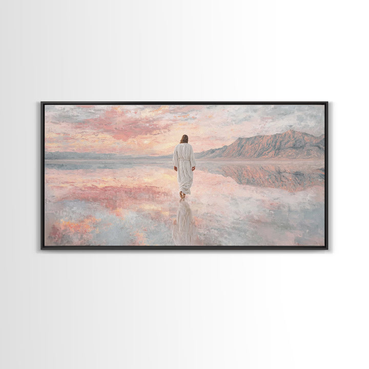 Twilight Grace Walk – Framed Canvas Print – Christian Wall Art – Christian Art Canvas – Jesus Painting – Christian Gift – Christian Christm