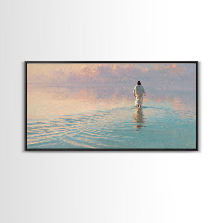 Dawn Of Mercy – Framed Canvas Print – Christian Wall Art – Christian Art Canvas – Jesus Painting – Christian Christmas Art – Christmas Art