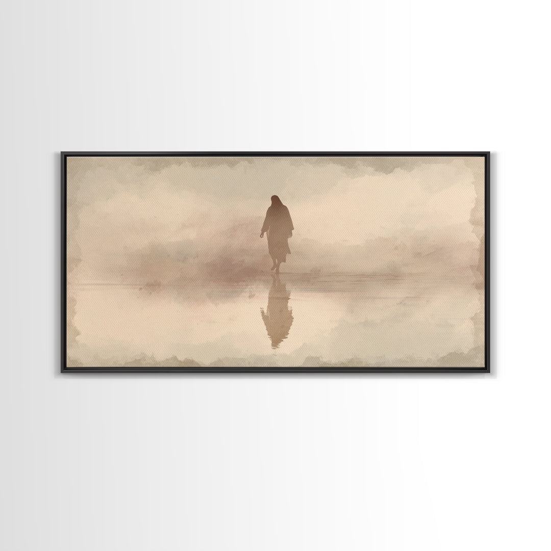 Gentle Morning Light – Framed Canvas Print – Christmas Art – Christian Christmas Art – Christian Art Canvas – Christian Wall Art – Jesus Pa